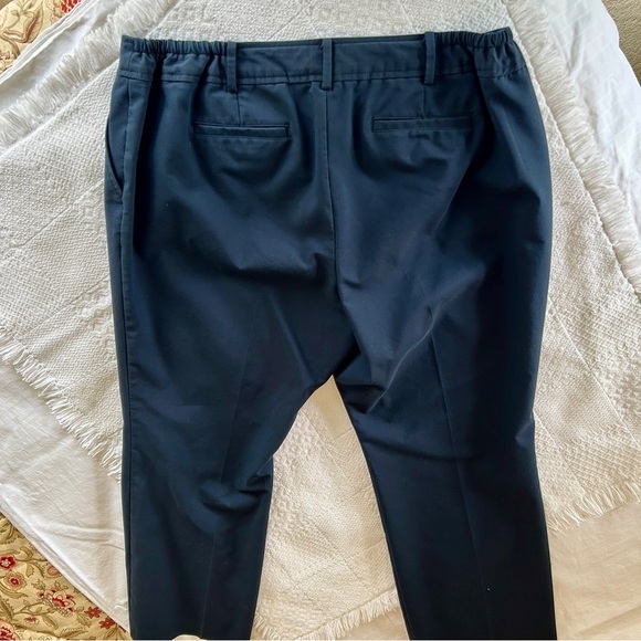 Talbots Heritage Pants Navy Blue Straight Leg Stretch Plus size 16 W Petite - Picture 12 of 16